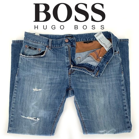 hugo boss light blue jeans